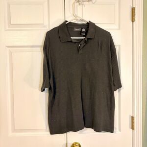 Men's Liz Claiborne Textured Black Polo Shirt XL